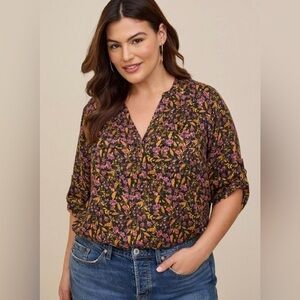 Harper Brushed Rayon Pullover 3/4 Sleeve Tunic Blouse/ size 0